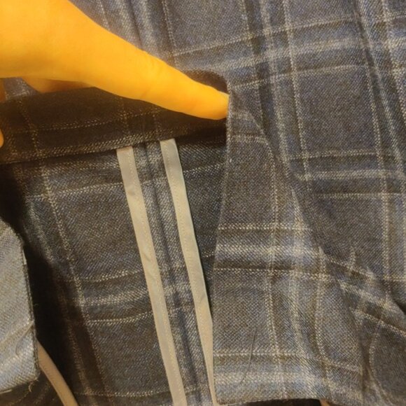 Moss London 38R 32w navy check slim fit suit half lined 100% fine merino wool - Picture 8 of 8